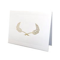 White Gilded Crest Certificate Holder